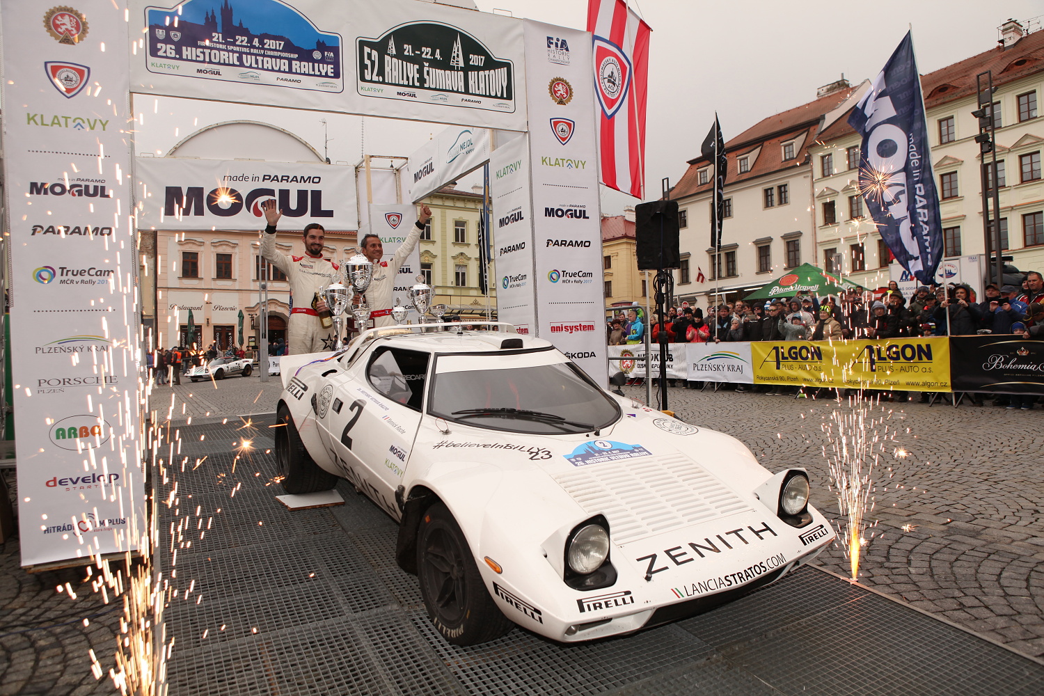Lancia Stratos on the podium
