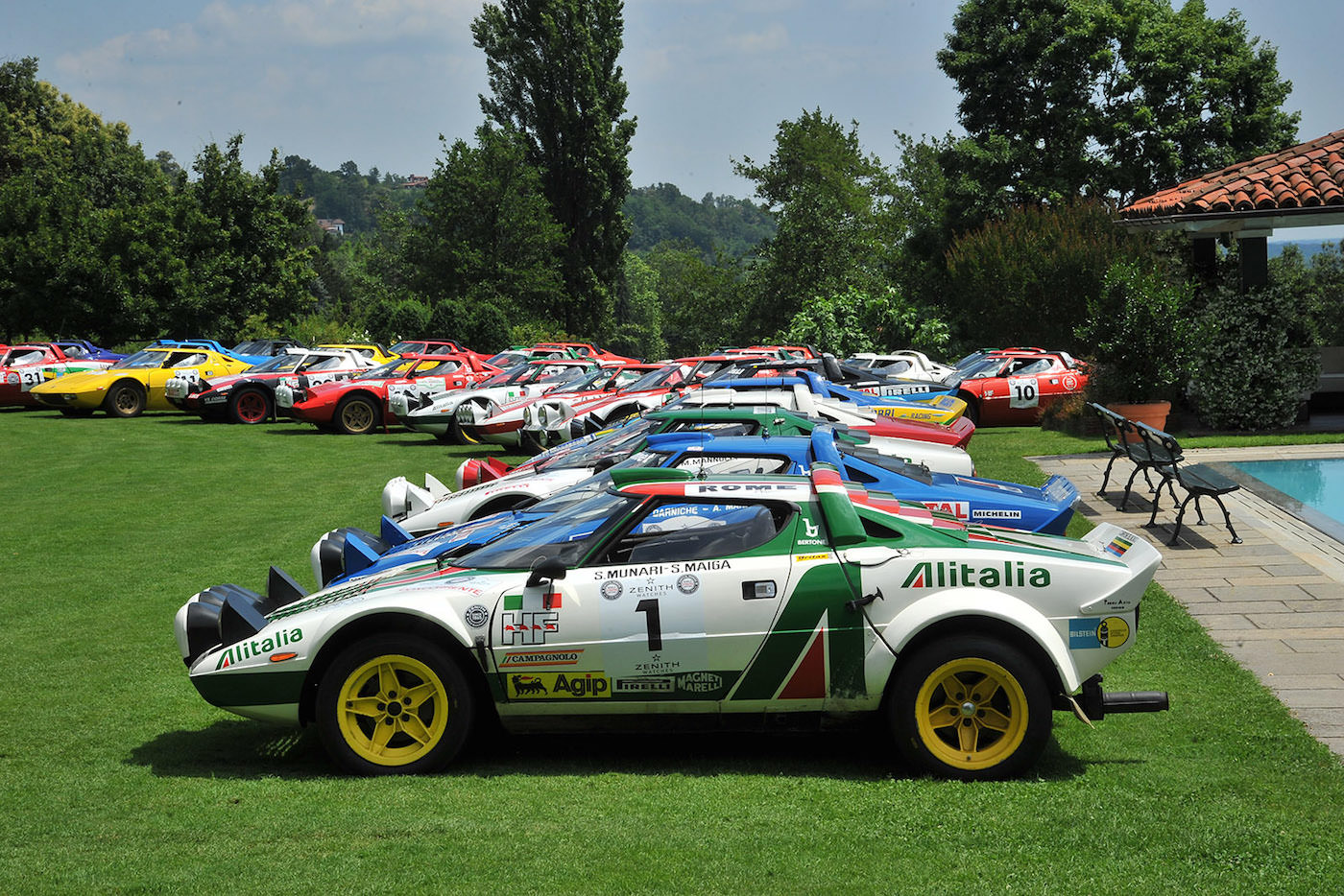 row of Lancia Stratos car